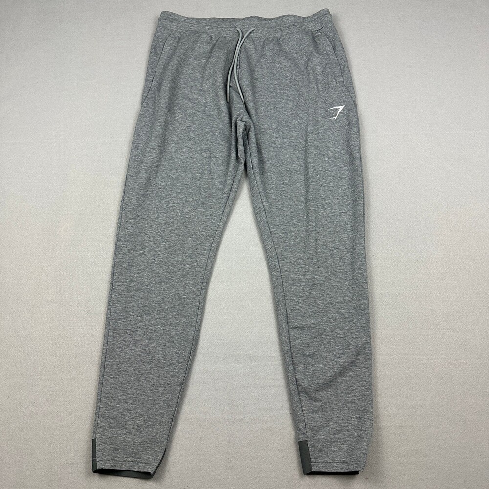 Gymshark Pants Men 2XL Gray Critical Zip Jogger Tapered Sweatpants Athleisure